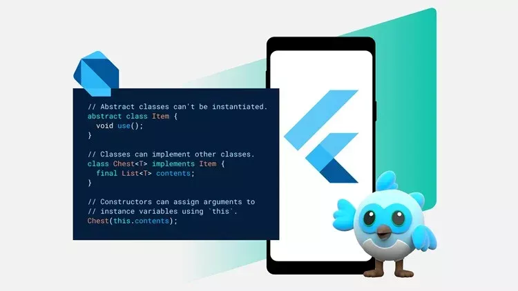 Capa do curso Curso Flutter completo/Atualizado 2026 Android/iOS/Windows